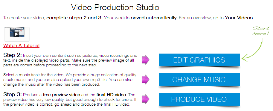 MakeWebVideo Review - How to create an Animated Video Presentation online step 2